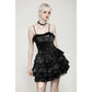 Dark in Love Harriet Punk Shiny Faux Leather Layered Dress