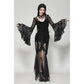 Dark in Love Zuri Gothic Romantic Lace Patchwork Bell-Sleeve Layered Cuff Top