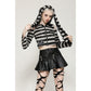 Dark in Love Xianne Prison Bunny Striped Hooded Crop Top