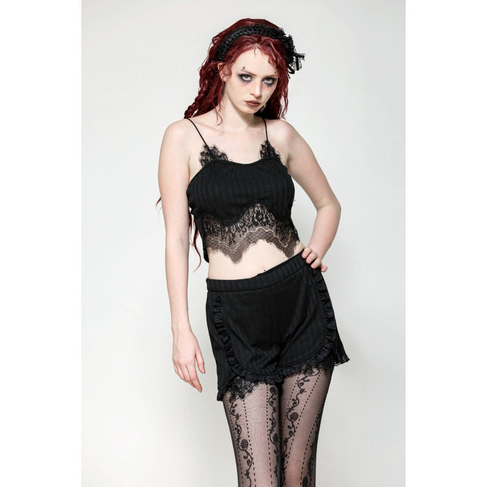 Dark in Love Eliza Gothic Black Camisole