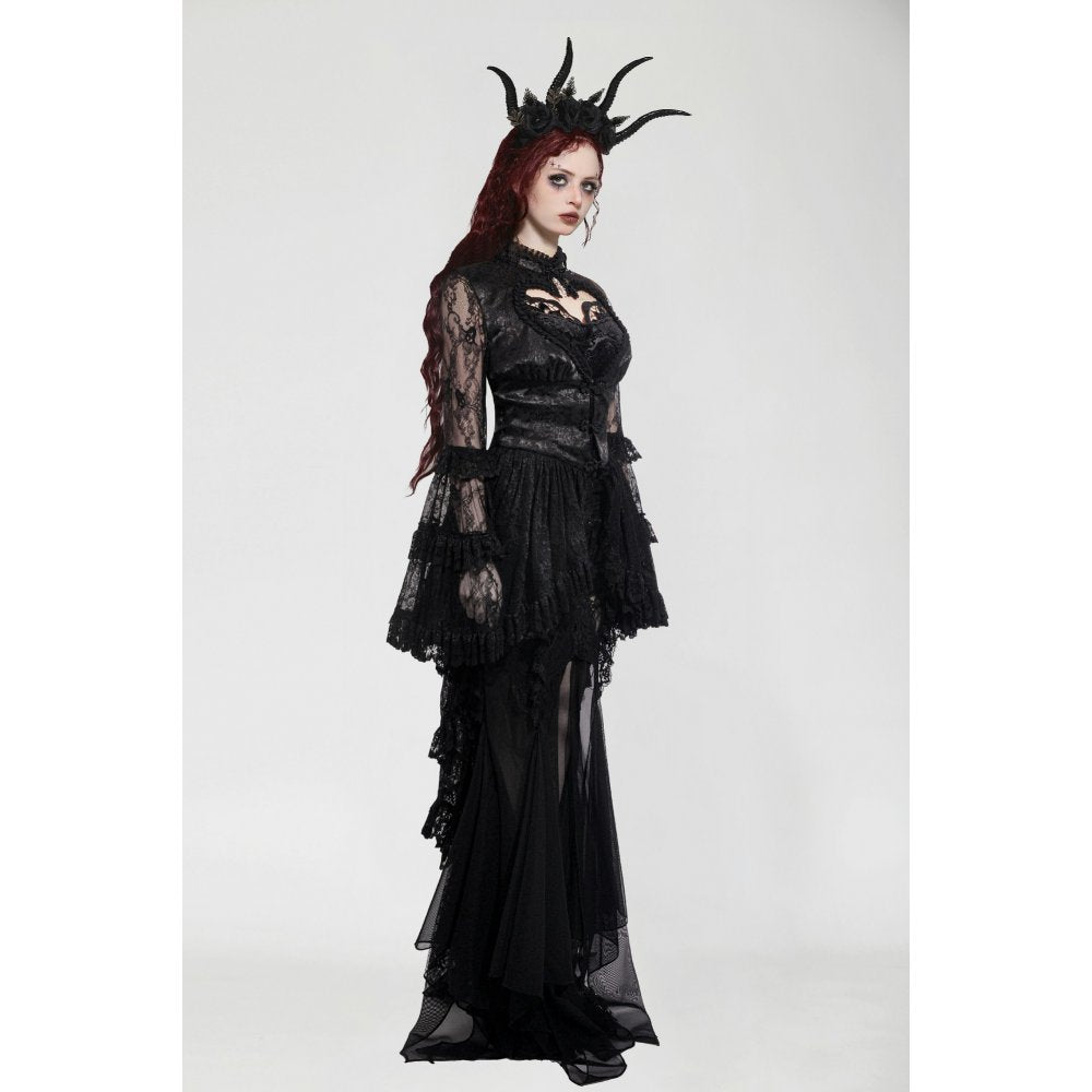 Dark in Love Odessa Gothic Classic Heart-Shaped Hollow-Out Tailcoat