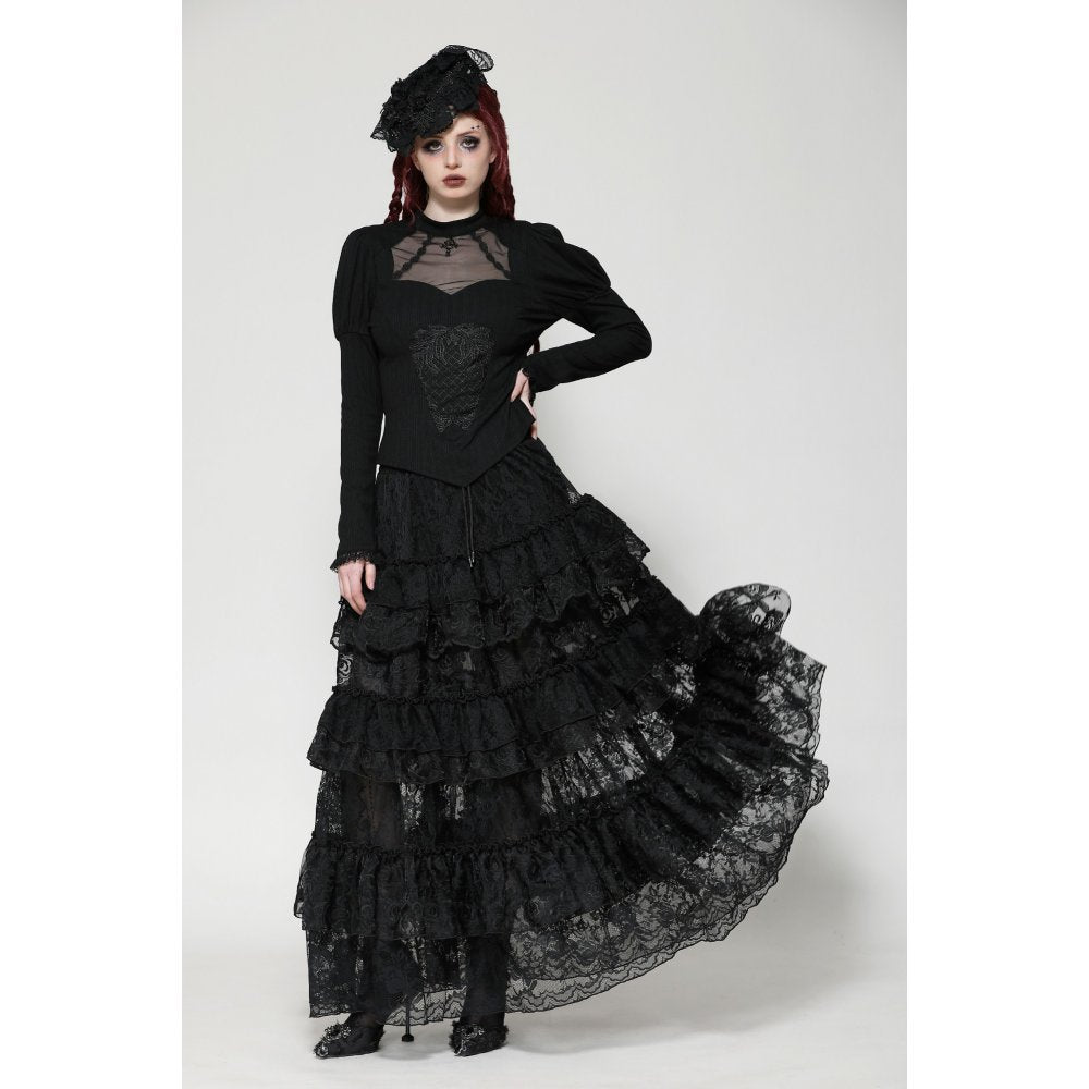 Dark in Love Cressida Gothic Princess Layered Cake Skirt
