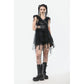 Dark in Love Seraphina Tiered Mesh and Ruffle Goth Gown