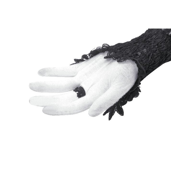 Dark in Love Ottilie Gothic Embellished Lace Fingerless Gloves
