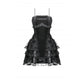 Dark in Love Morwenna Bat Mesh Layered Goth Mini Dress