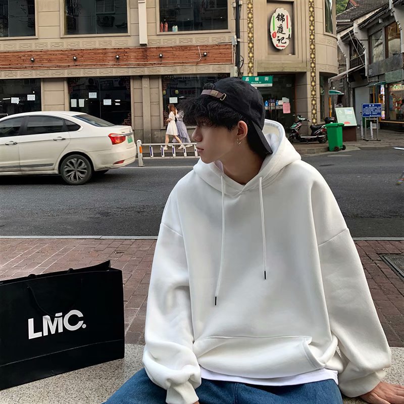 Unisex Fashion Solid Colour Large-Size Hoodie