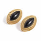 Fashion Simple Gold Teardrop Ellipse Earrings