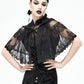 Gothic Fashion Womenswear Dark Lace Mesh Hooded Cloak