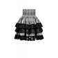 Dark in Love Hexa Layered Tartan Skirt in Black