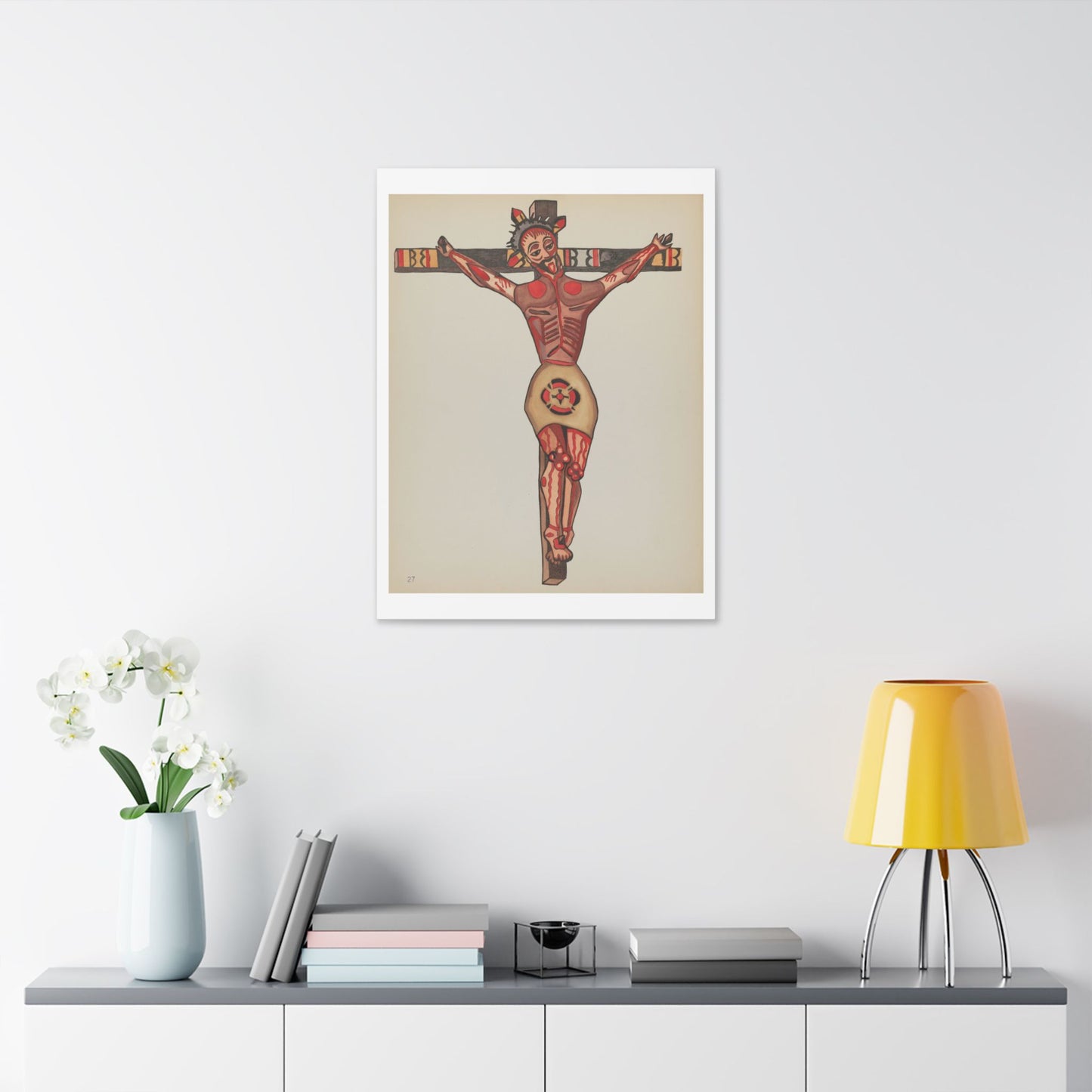 Plate 27 Christ Crucified from Portfolio Spanish Colonial Designs of New Mexico, from the Original, Canvas Art Print