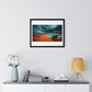 Dystopian Pool Scene Photorealistic Art Style 'Designed by AI' Framed Print