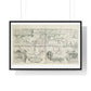 Francis Drake's World Voyage, Tudor Antique Map (circa 1581) from the Original, Framed Print