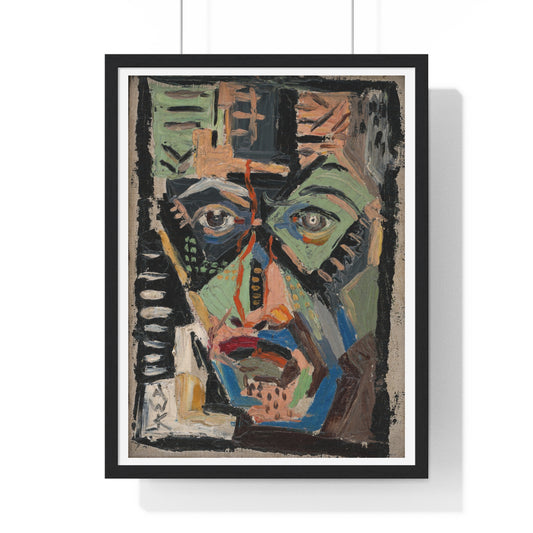 Man's Face by Arnold Peter Weisz Kubínčan (1927) from the Original, Framed Art Print