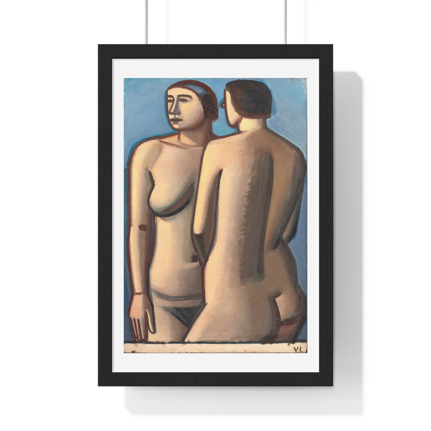 Two Female Nudes (1927) by Vilhelm Lundstrøm, from the Original, Framed Art Print