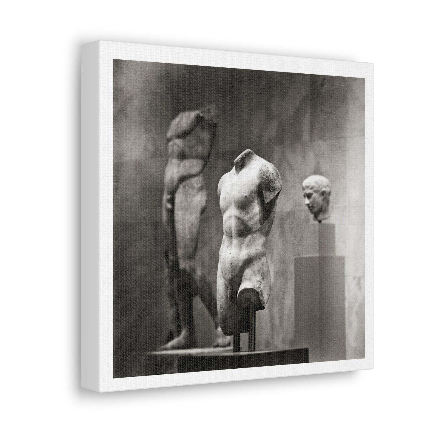 Marble Torso of a Youth (circa AD 118–161) Photographic Art Print, from the Original on Canvas