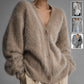 Vireous Loose Button Cardigan, Women's Fashion Soft Knit Sweater