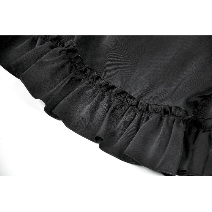 Dark in Love Gothic Victorian Lace Panel Skirt in Crimson