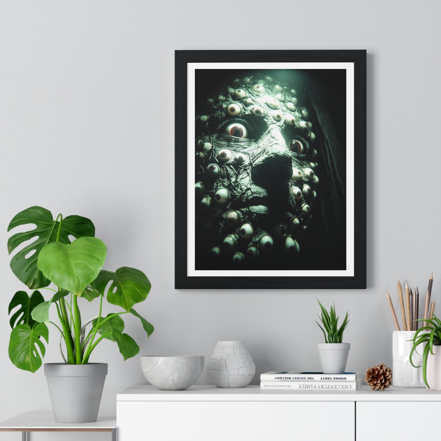 Reality is in the Eye of the Beholder, Photorealistic Art 'Designed by AI' Framed Print
