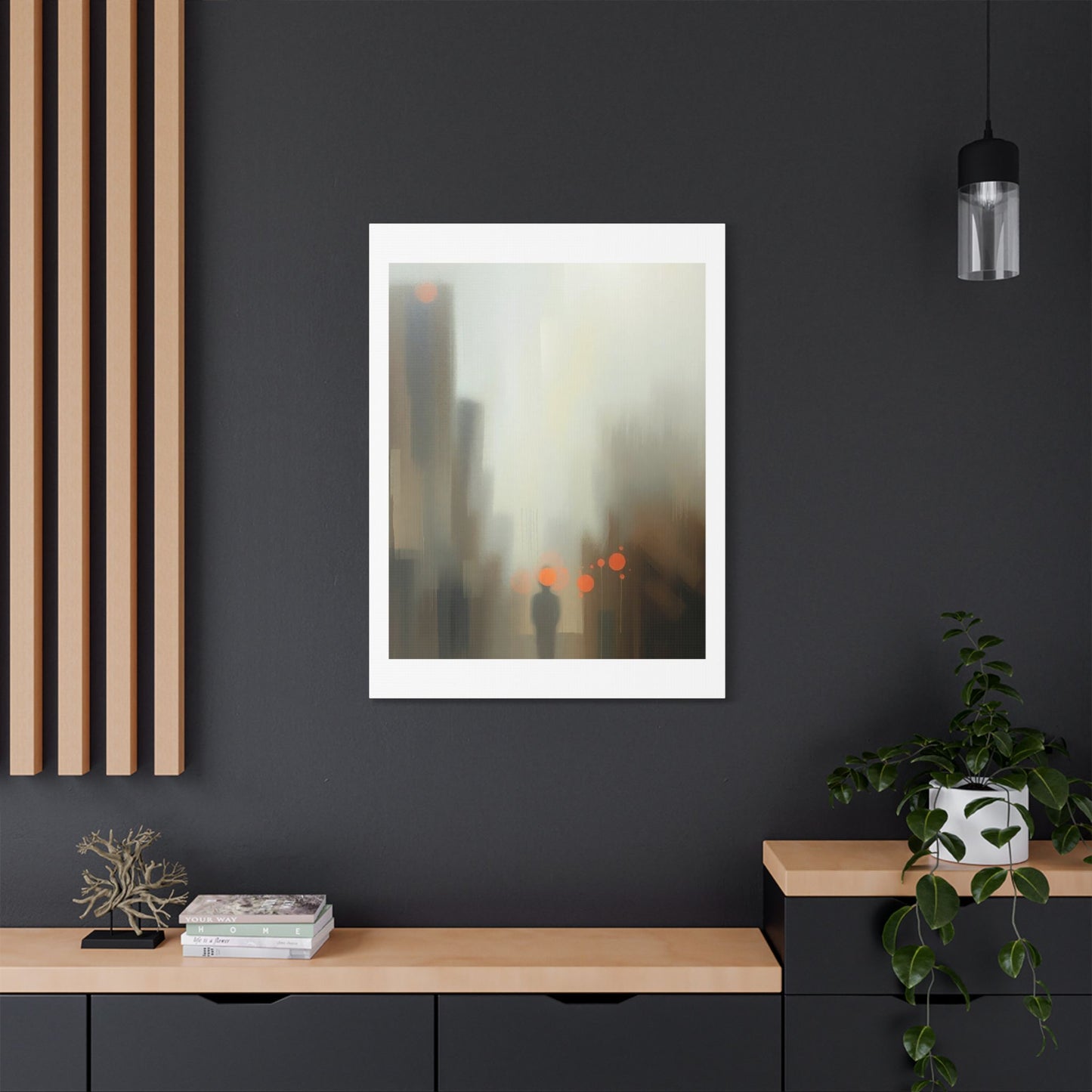 Faded Pastel Abstract Decor Art II 'Designed by AI' Print on Canvas
