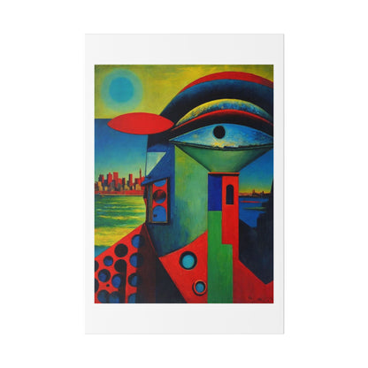Eye on the Horizon, Picasso Art Style 'Designed by AI' Canvas Art Print