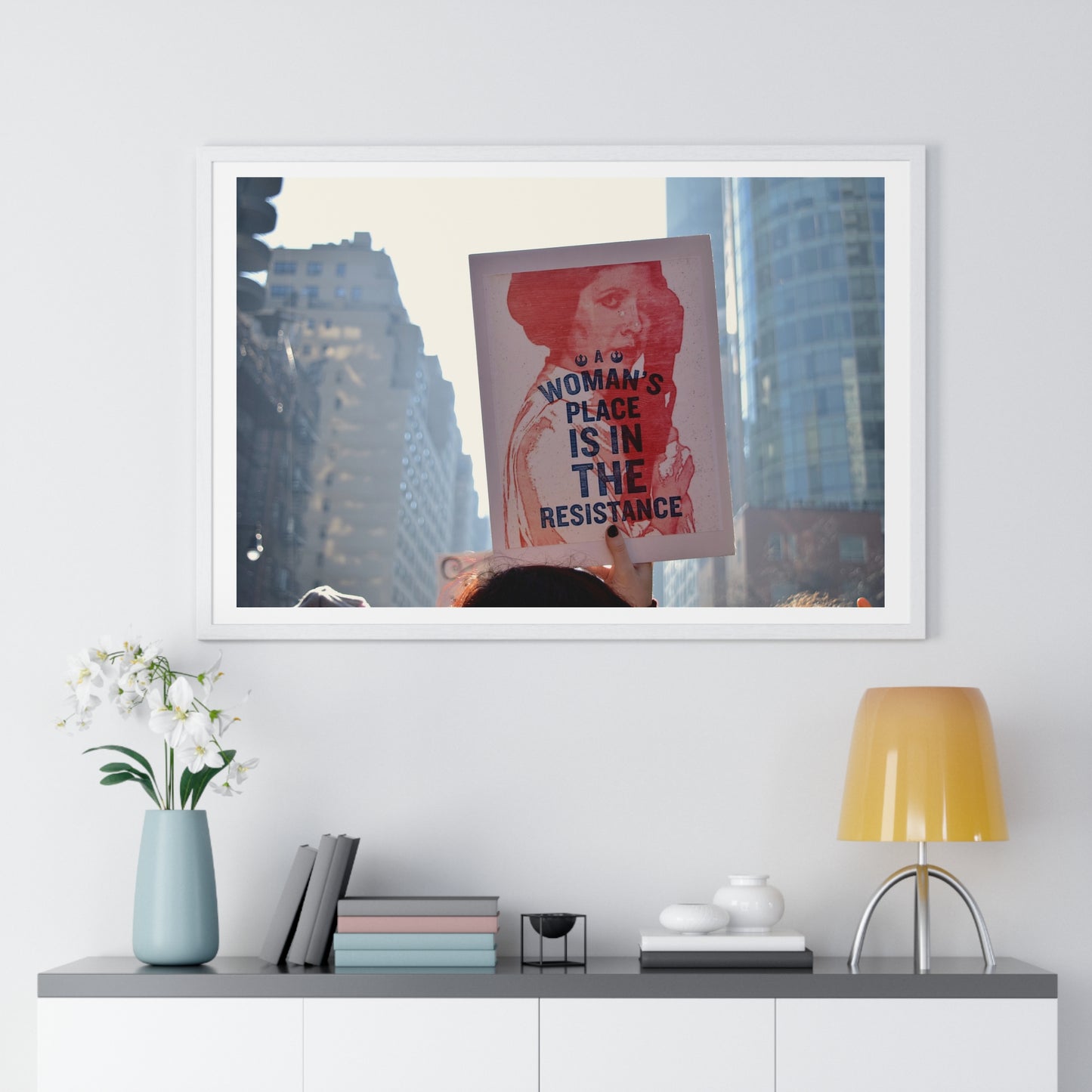 International Women's Day Protest, Iconic Photography, Location Unknown (2017) Large Framed Print