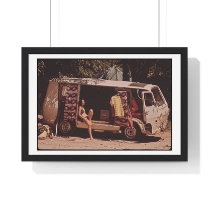 Vintage Photography, Campers at Garner State Park (1972) by Marc St Gil, from the Original, Framed Print