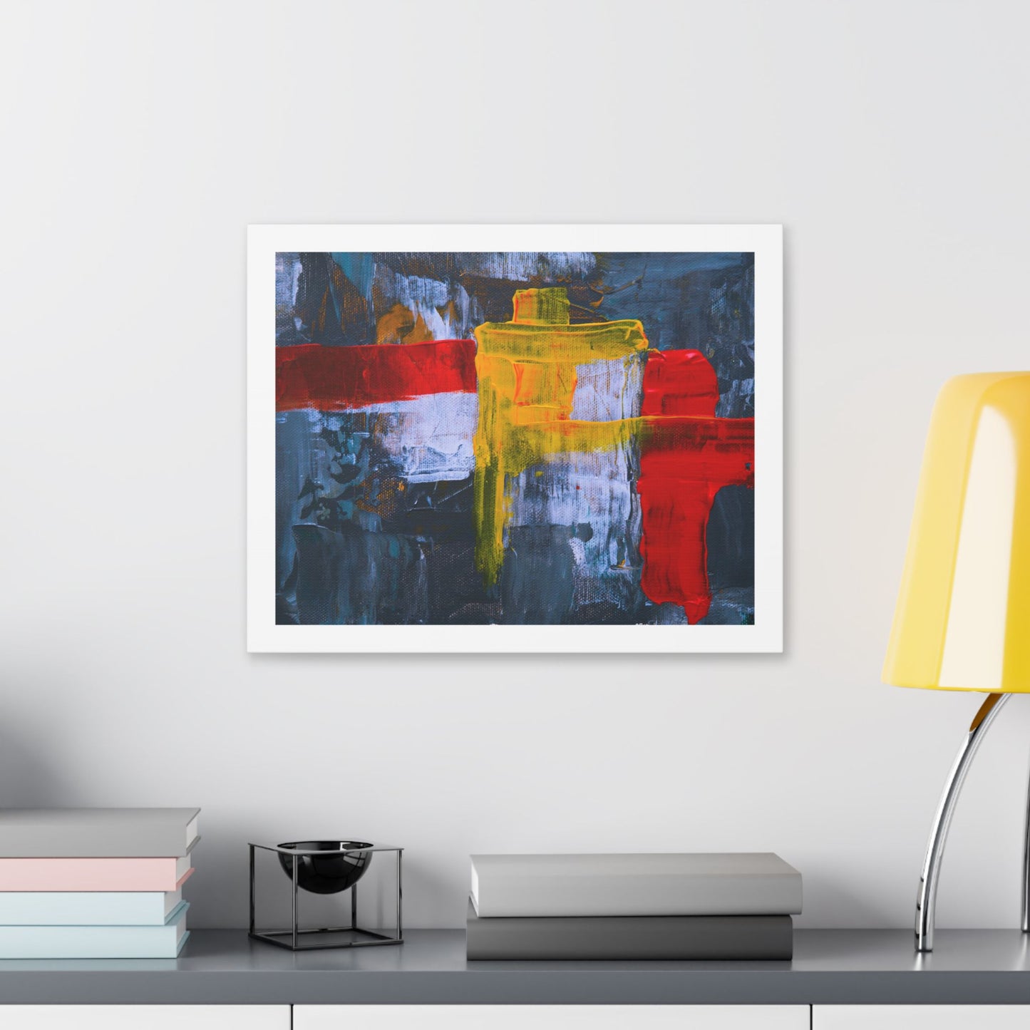 Bold Abstract Palette Knife Painting, Canvas Art Print