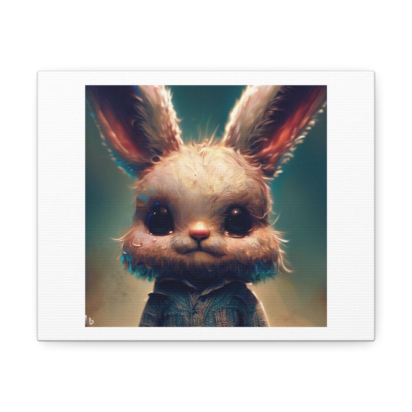 Cute Bunny Anthro Character Hyperdetailed Matte Painting by Ismail Inceoglu Poster Art 'Designed by AI' Print on Canvas