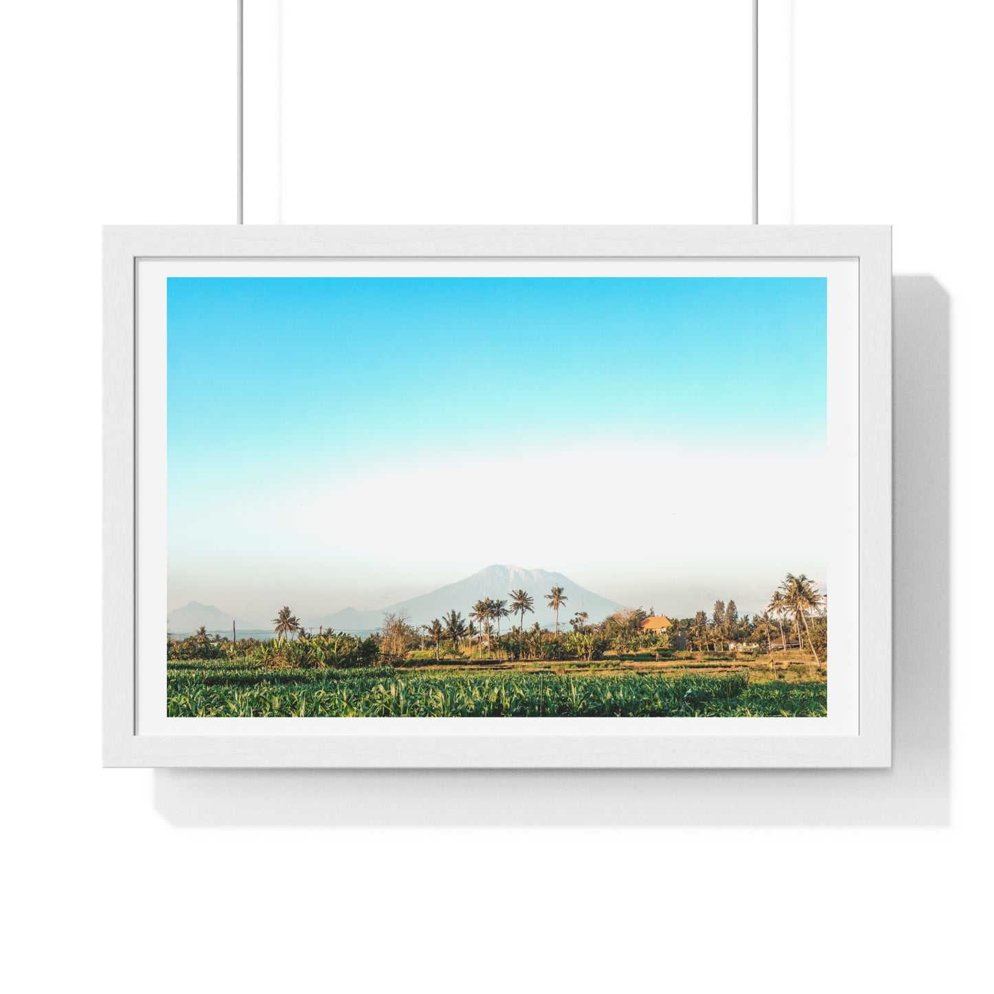 Holy Volcano Agung, Bali Island, Indonesia, Photographer Unknown, from the Original, Framed Print