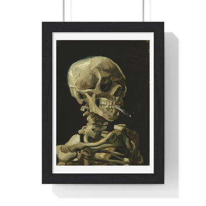 Head of a Skeleton with a Burning Cigarette (1886) by Vincent van Gogh, from the Original, Framed Print