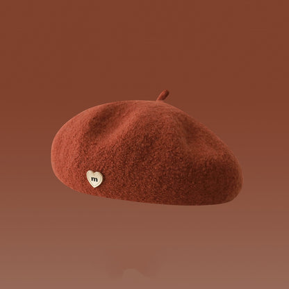 Dirty Orange Women's Wool Beret, Cap and Scarf Collection