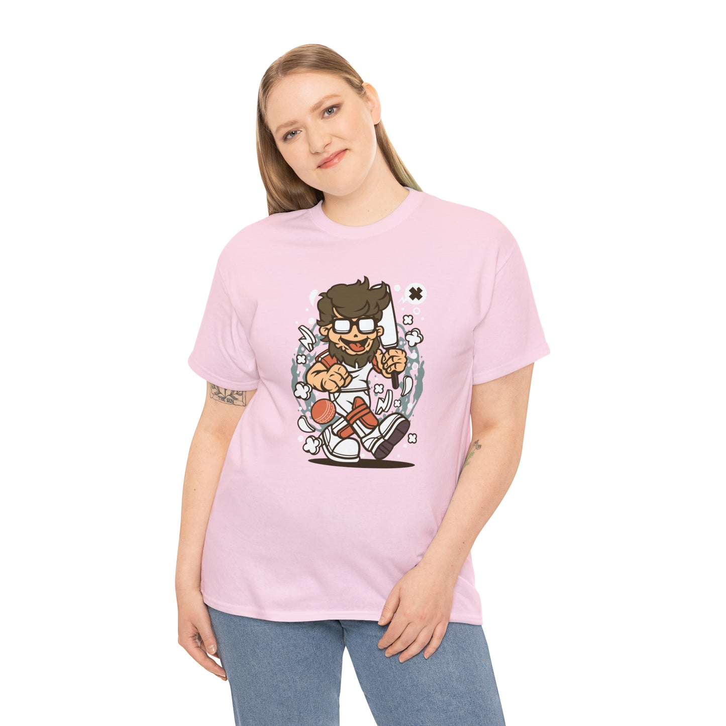 Hipster Cricket Cartoon T-Shirt