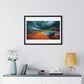 Dystopian Pool Scene Photorealistic Art Style 'Designed by AI' Framed Print