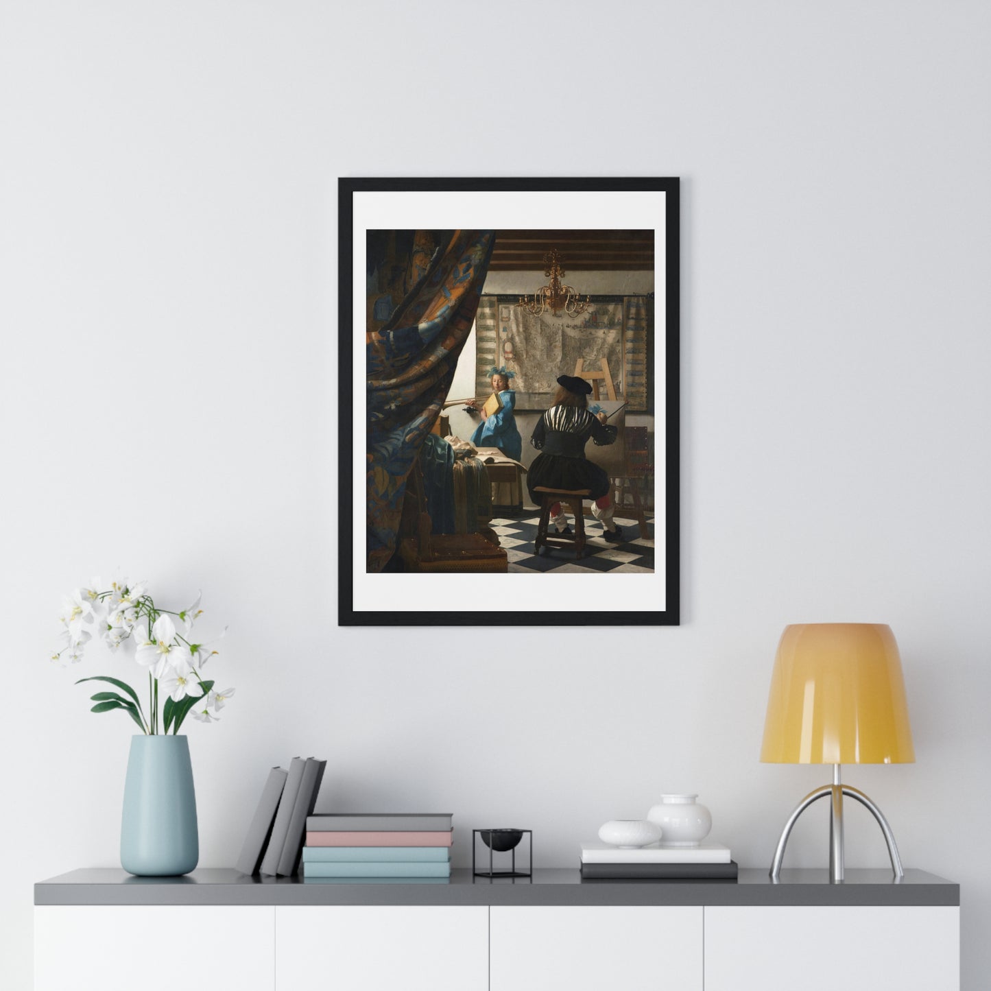 The Allegory of Painting (1666 –1668) by Johannes Vermeer, from the Original, Framed Art Print