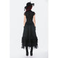 Dark in Love Vintage Gothic Lace-Layered Maxi Skirt