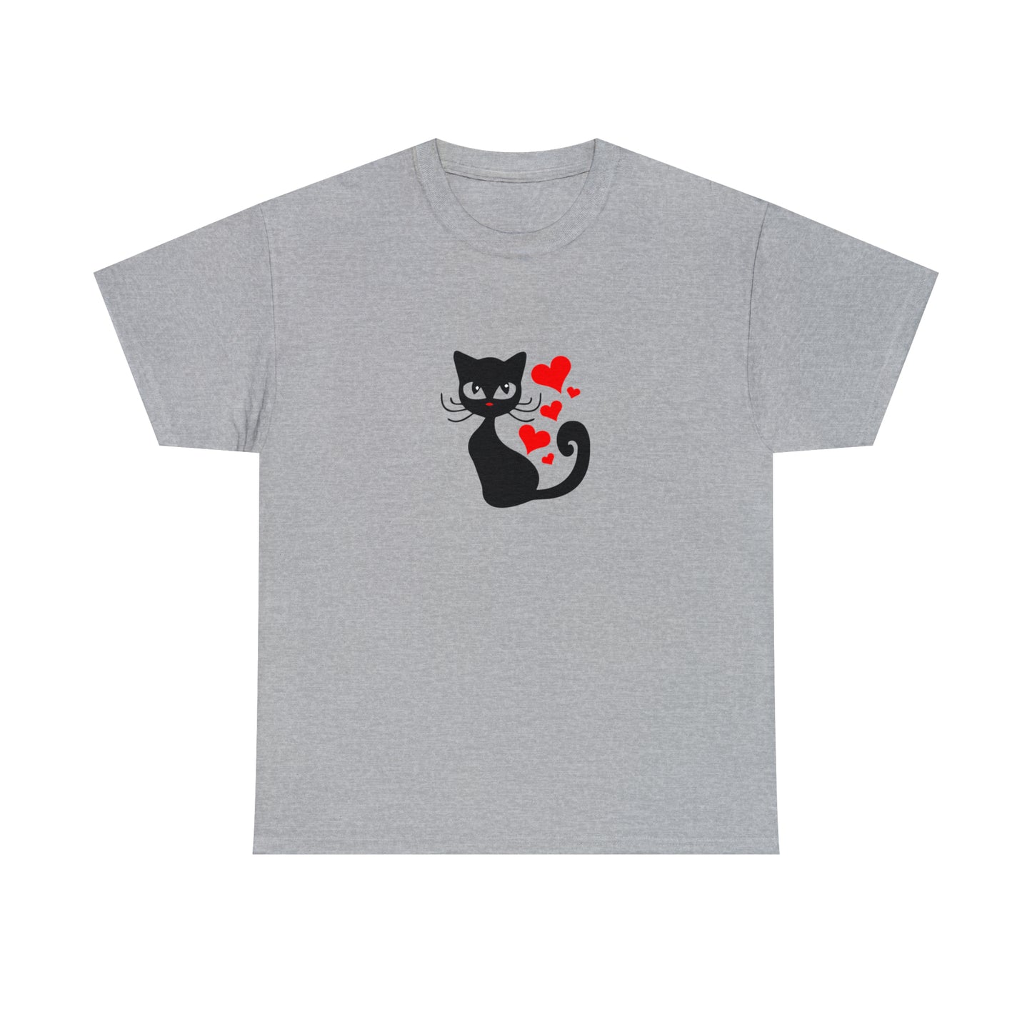 Love Cat Design Fashion T-Shirt