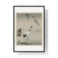 Traditional Portrait of a Beautiful Japanese Crane by Kano Motonobu (1476-1559) from the Original, Framed Art Print