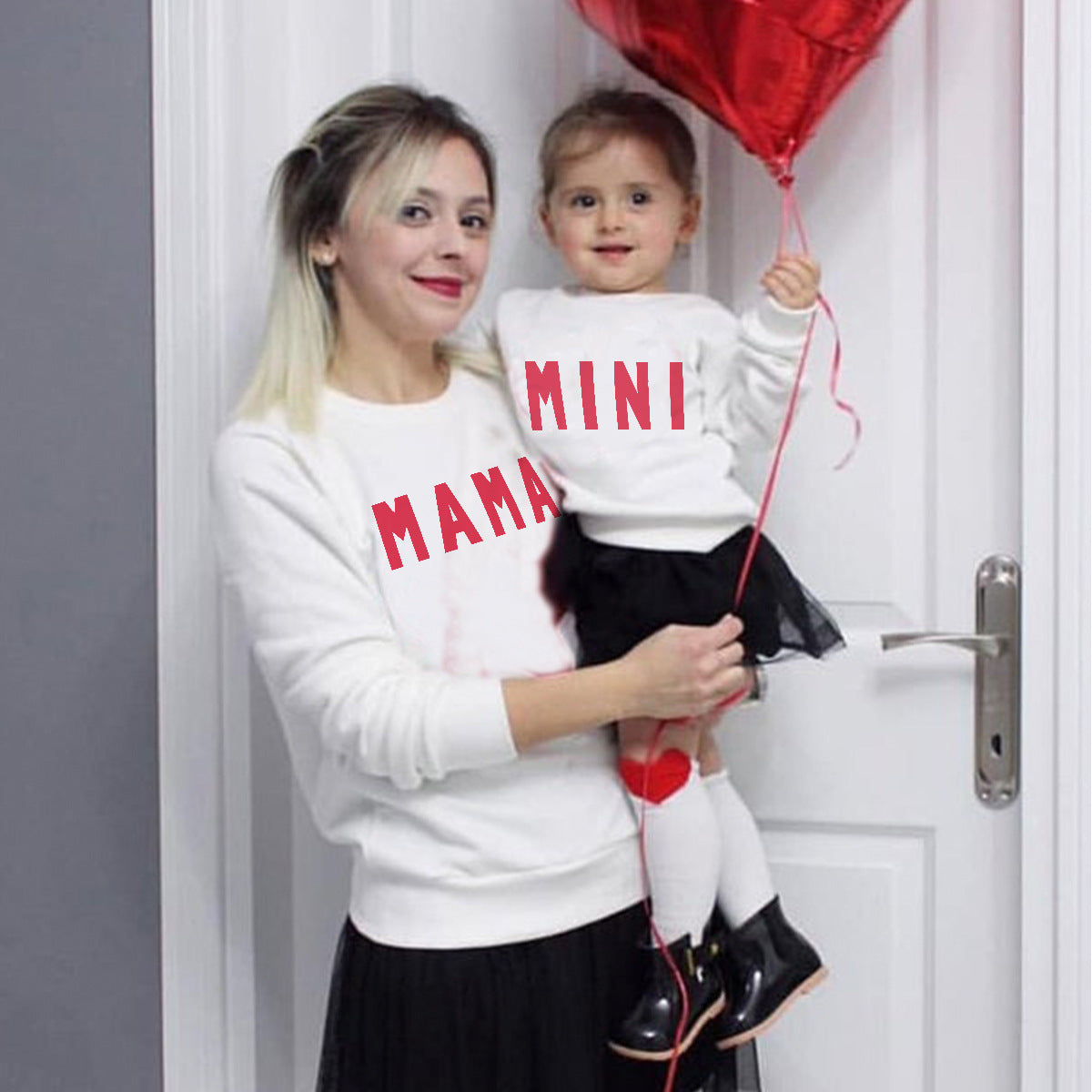 Parent-Child Hoodie Set, Mama and Mini Printed Sweatshirts