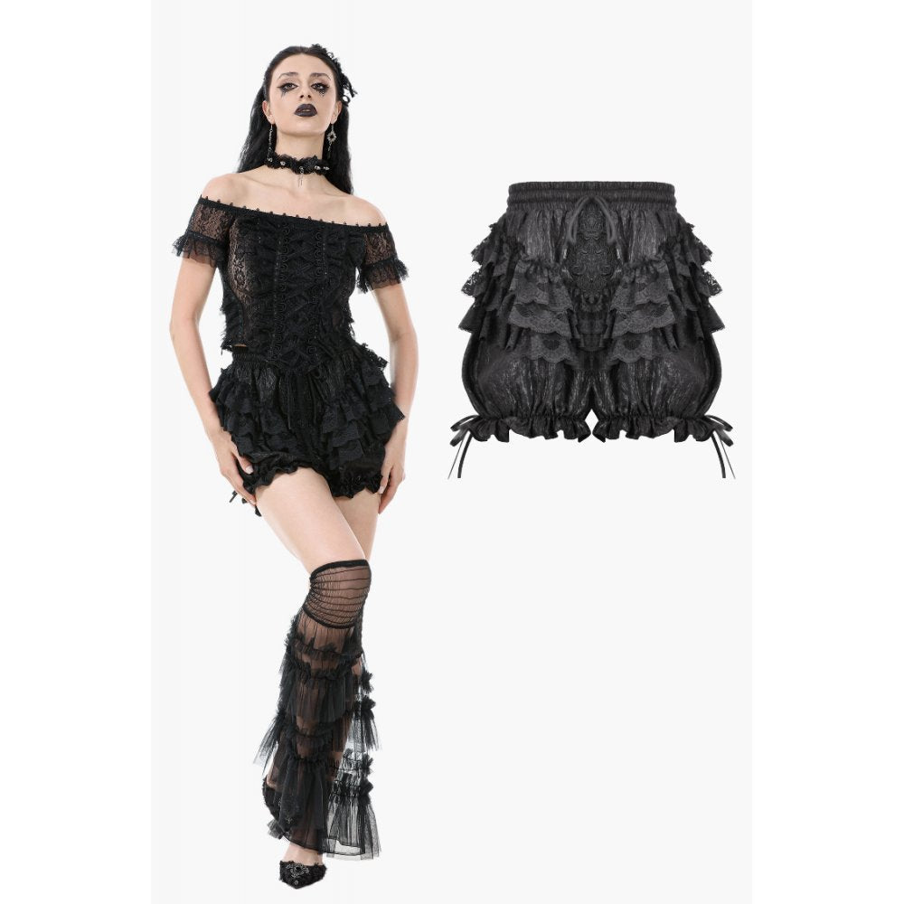 Dark in Love Rosalie Baroque Lace-Frill Gothic Bloomers