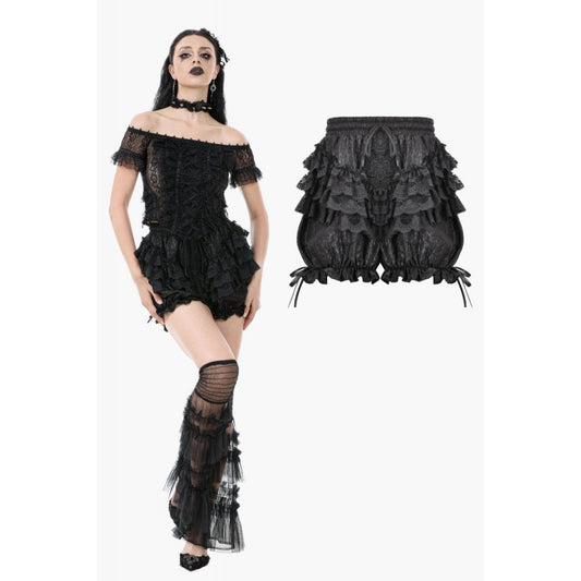 Dark in Love Rosalie Baroque Lace-Frill Gothic Bloomers