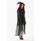 Dark in Love Sabina High-Low Sheer Lace Skirt in Black