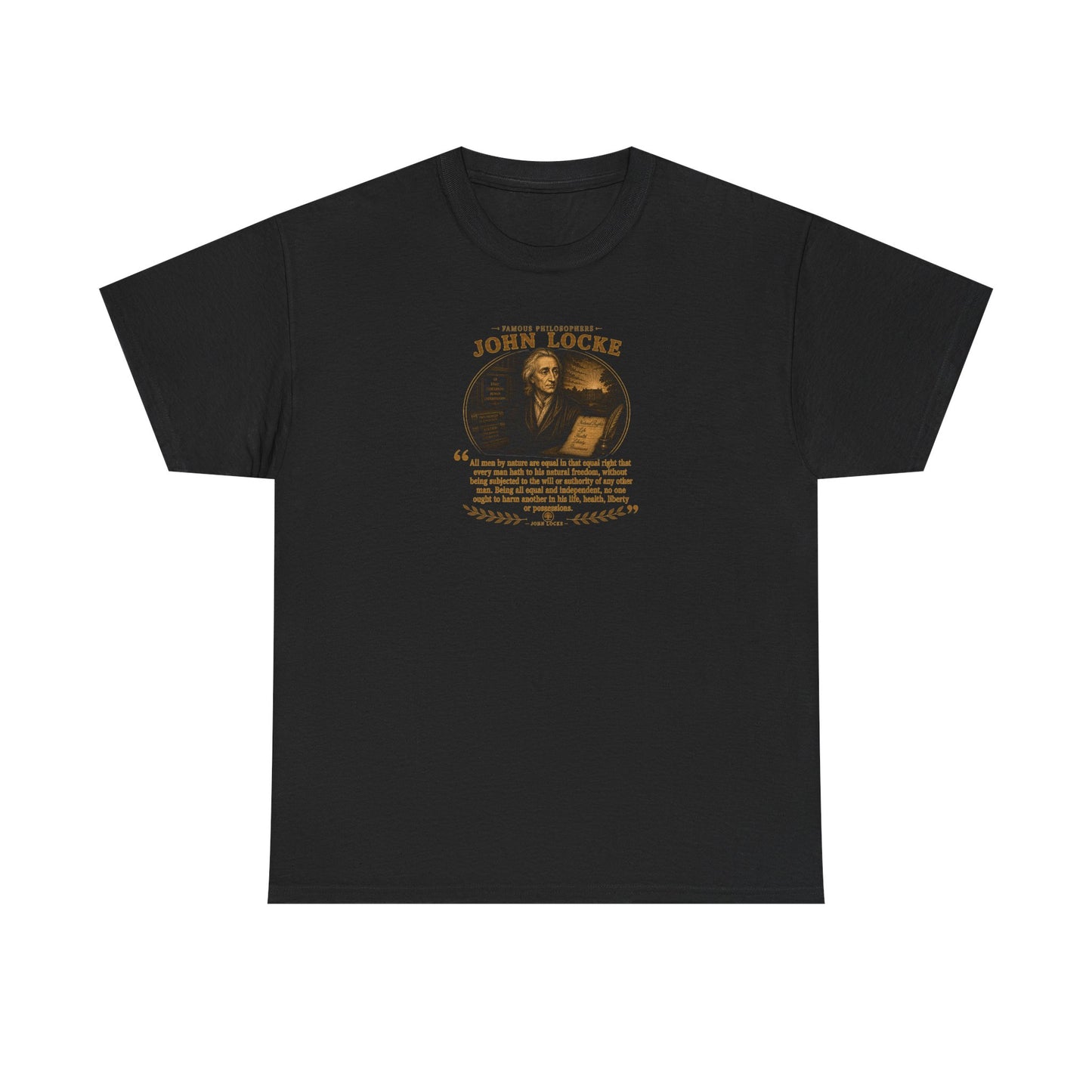 John Locke on Equality and the Social Contract, Philosophy Tribute T-Shirt