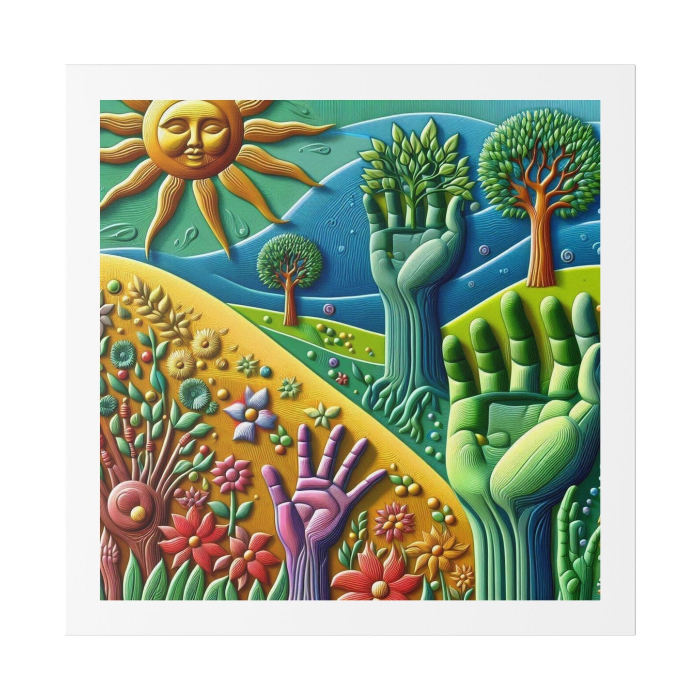 Gaia's Eternal Embrace 'Designed by AI' Canvas Art Print