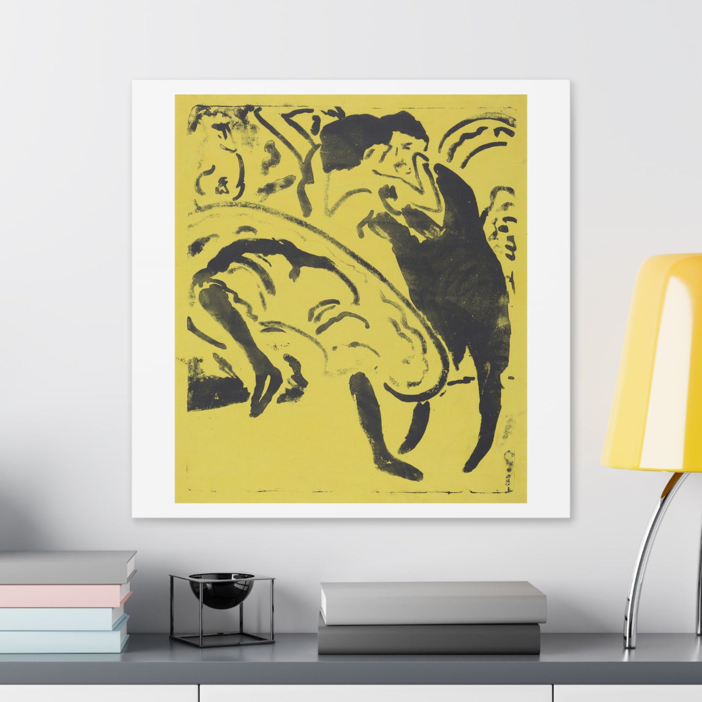 Dancing Couple (1909) by Ernst Ludwig Kirchner, from the Original, Canvas Art Print