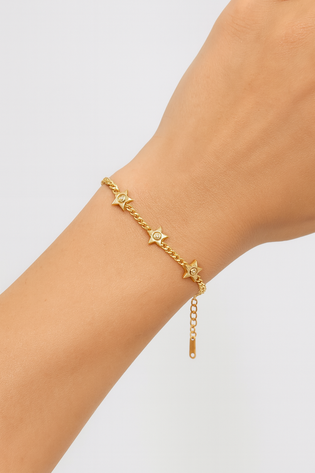 Stevie Luxe 18K Gold-Pated Star Charm Bracelet