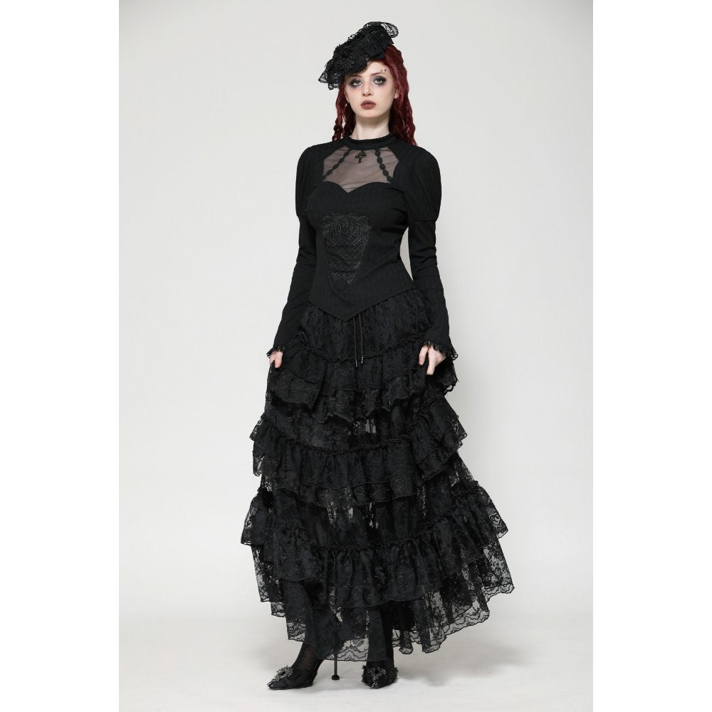 Dark in Love Cressida Gothic Princess Layered Cake Skirt