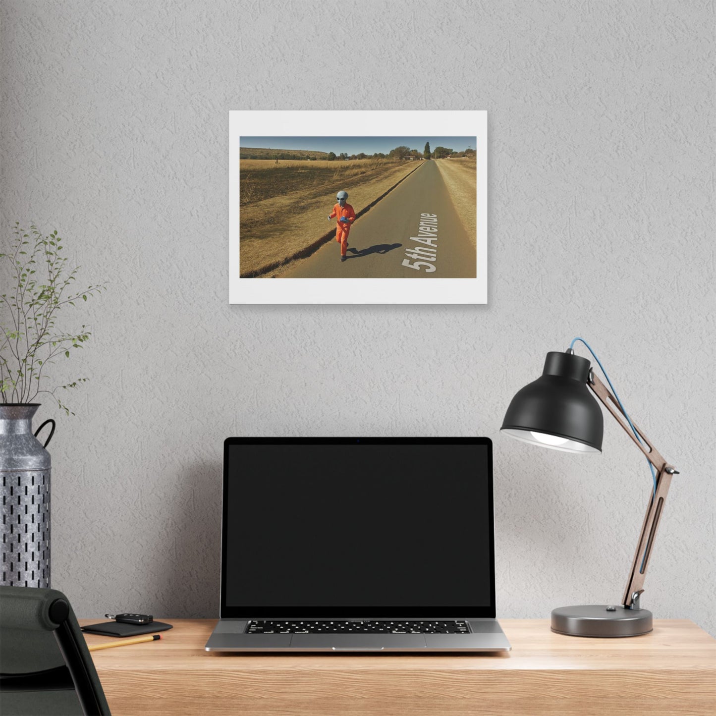 Weird Google Street View, Absurdist Art 'Designed by AI' Satin Canvas Print