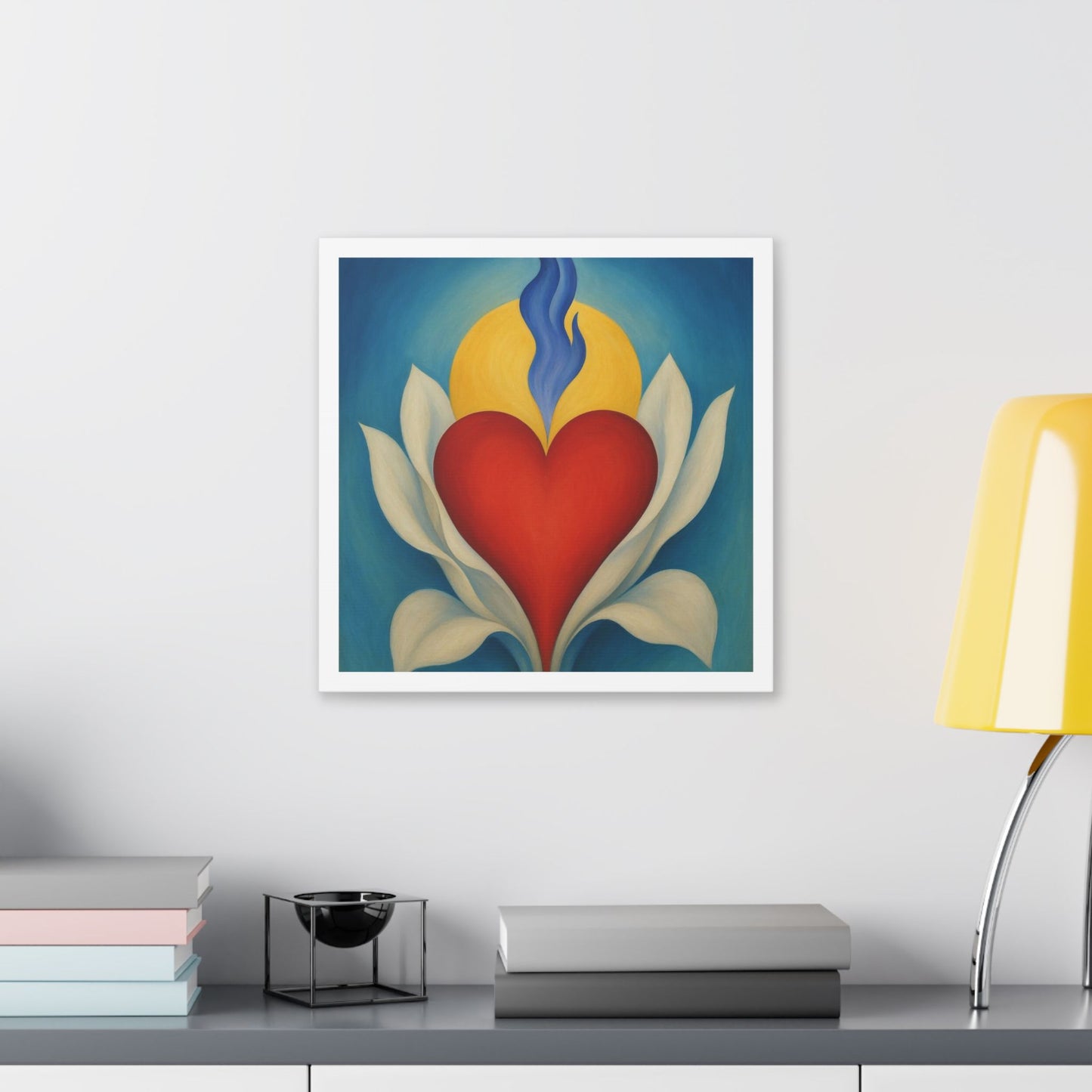 Love and Life in the Art Style of Georgia O'Keefe 'Designed by AI' Canvas Art Print