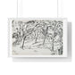 The Orchard (1922) Drawing by Paul Nash from the Original, Framed Art Print