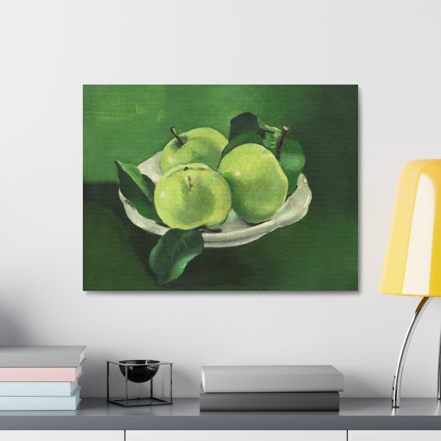 Still Life with Apples (1935) Oil Painting by Mikulas Galanda from the Original, Art Print on Satin Canvas